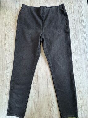 NWT Soft Surroundings Ultimate Legging Pull On Elastic Waist Denim Jeans Pants M
